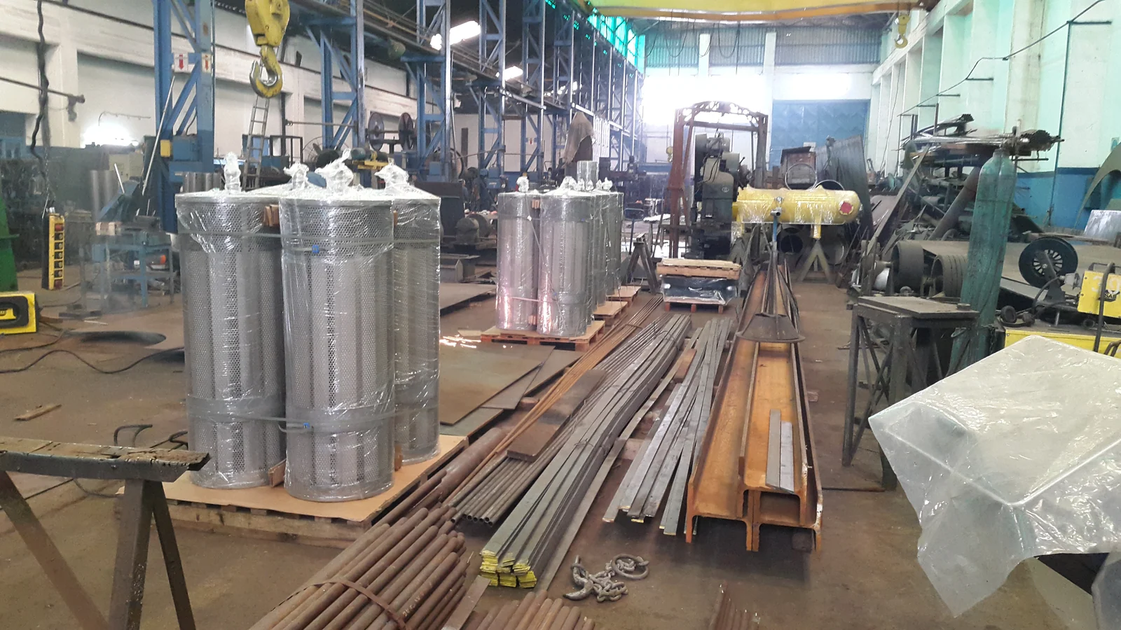 Internos filtrantes terminados en taller