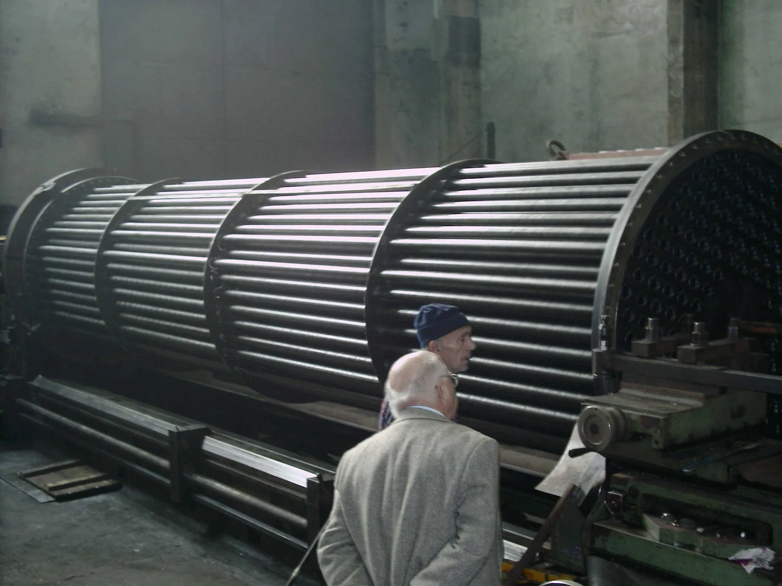 Cuerpo tubular de secador rotativo en máquina