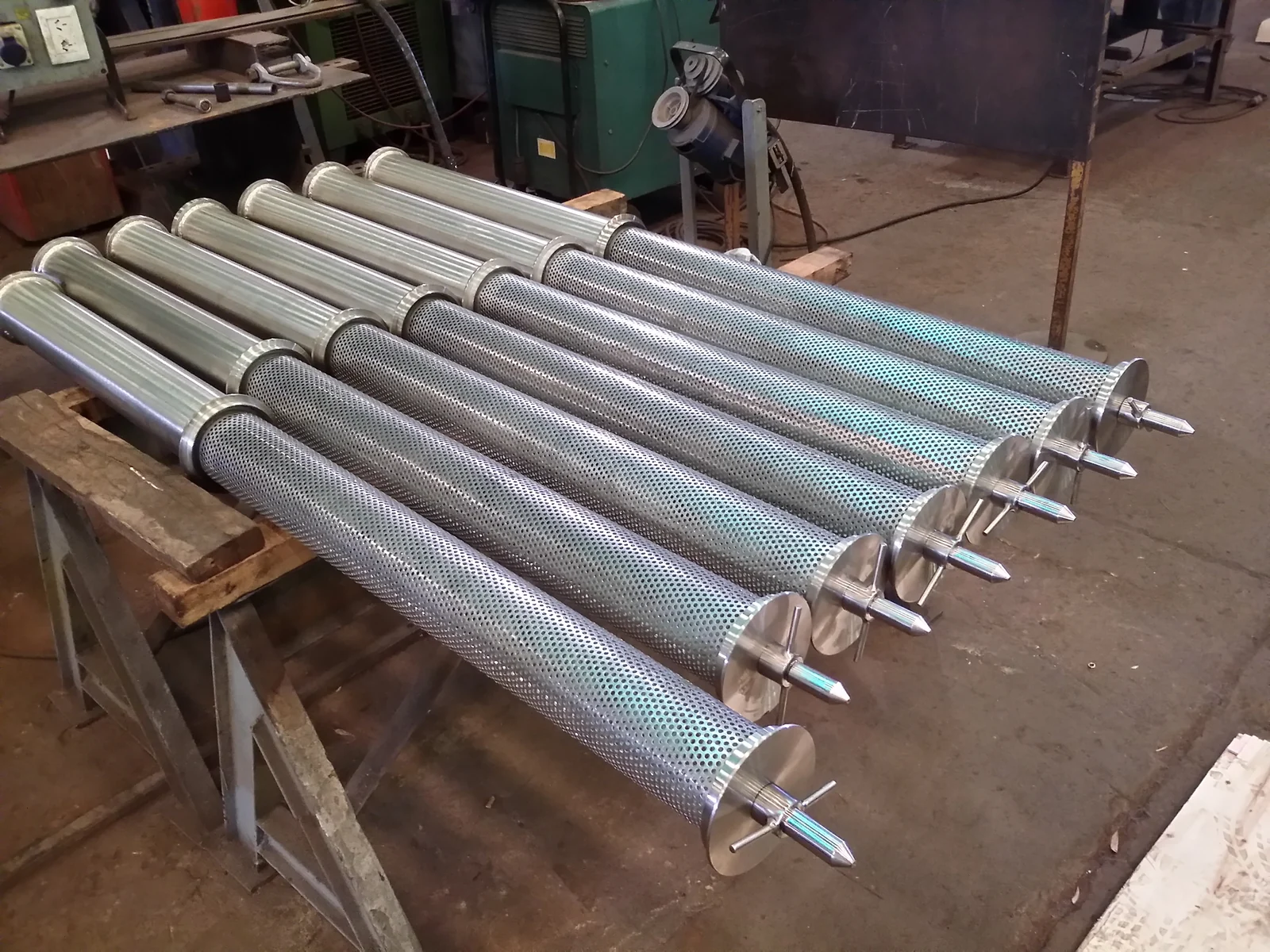 Internos filtrantes de acero inoxidable decapados y pasivados